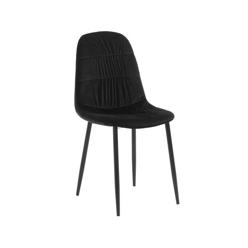 Joel-chaises De Salle à Manger Tapissées Ensemble De 2 En Velours Noir