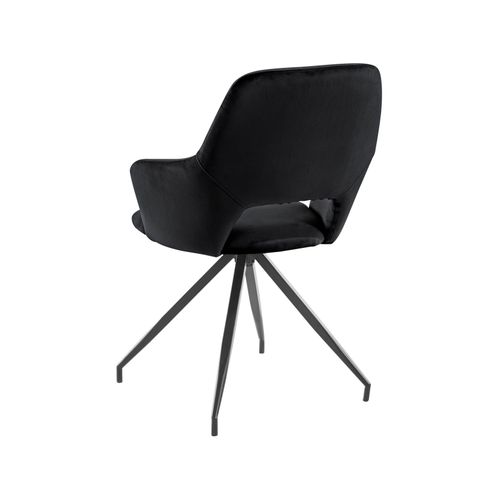 Tracy-fauteuil En Velours Noir, 2 Pièces