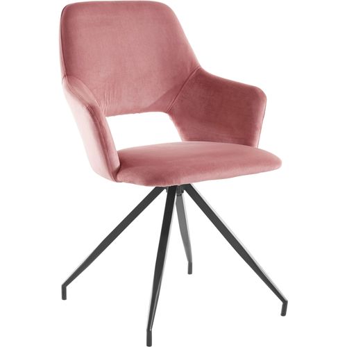 Tracy-fauteuil En Velours Rosa, 2 Pièces