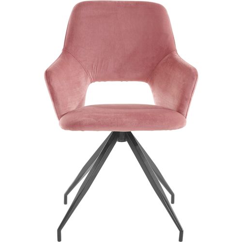 Tracy-fauteuil En Velours Rosa, 2 Pièces