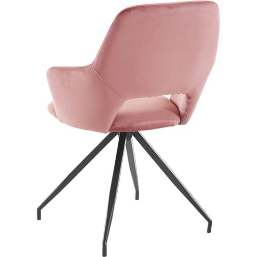 Tracy-fauteuil En Velours Rosa, 2 Pièces