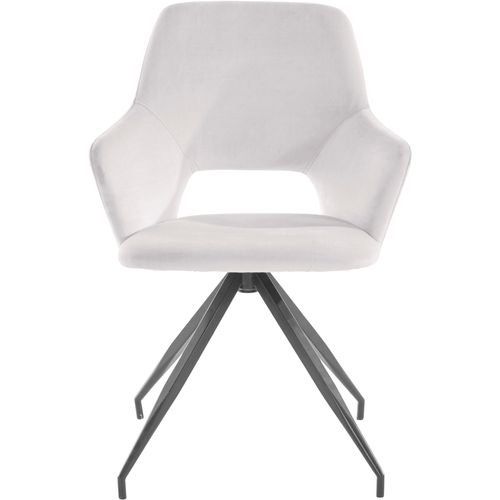 Tracy-fauteuil En Velours Gris, 2 Pièces
