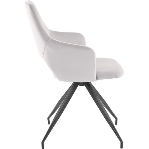 Tracy-fauteuil En Velours Gris, 2 Pièces