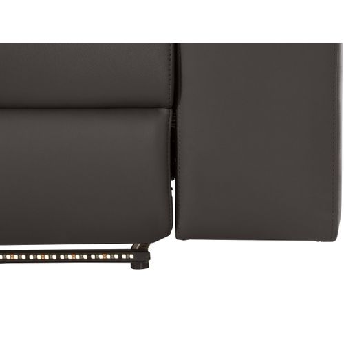 Rayland-chaiselong Canapé 3 Places Gauche Électrique En Marron Gl/pu