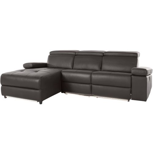 Rayland-chaiselong Canapé 3 Places Gauche Électrique En Marron Pu