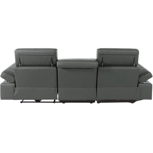 Rayland-chaiselong Canapé 3 Places Gauche Électrique En Gris Pu