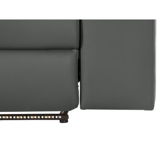 Rayland-chaiselong Canapé 3 Places Gauche Électrique En Gris Gl/pu