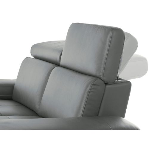 Rayland-chaiselong Canapé 3 Places Gauche Électrique En Gris Gl/pu