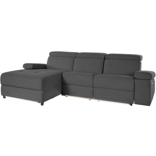 Rayland-chaiselong Canapé 3 Places Gauche Électrique En Anthracite Soleil