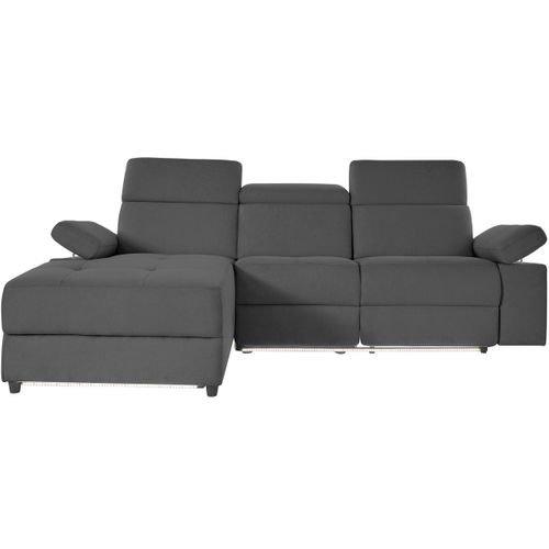 Rayland-chaiselong Canapé 3 Places Gauche Électrique En Anthracite Soleil