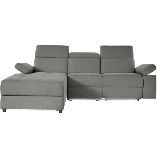 Rayland-chaiselong Canapé 3 Places Gauche Électrique En Gris Soleil