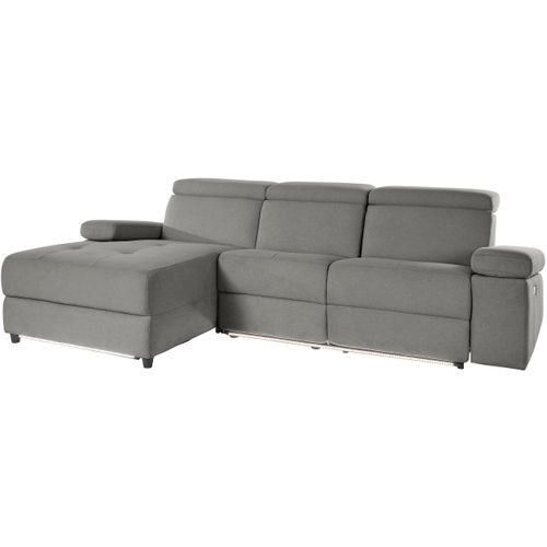 Rayland-chaiselong Canapé 3 Places Gauche Électrique En Gris Soleil