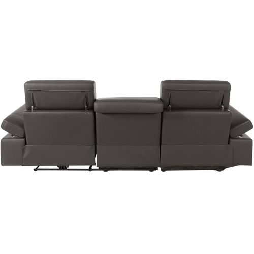 Rayland-chaiselong Canapé 3 Places Gauche Manuel En Pu Marron