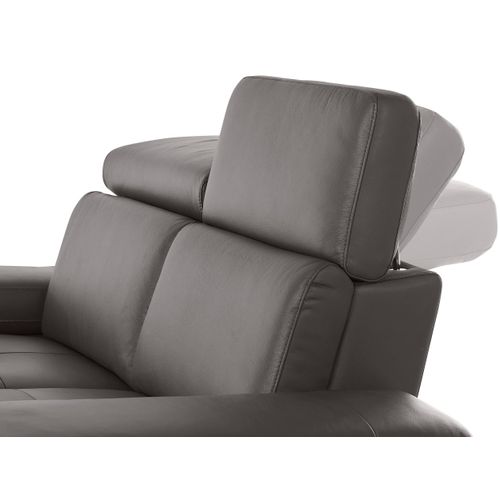 Rayland-chaiselong Canapé 3 Places Gauche Manuel En Pu Marron