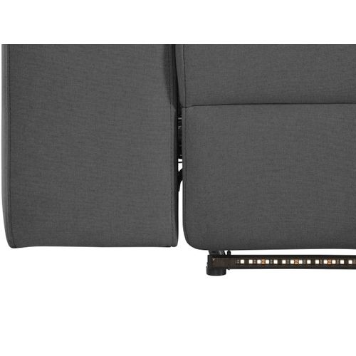 Rayland-chaiselong Canapé 3 Places Droit Électrique En Anthracite Soleil
