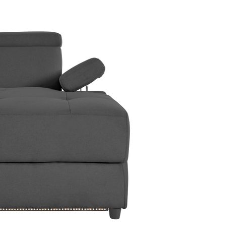 Rayland-chaiselong Canapé 3 Places Droit Électrique En Anthracite Soleil