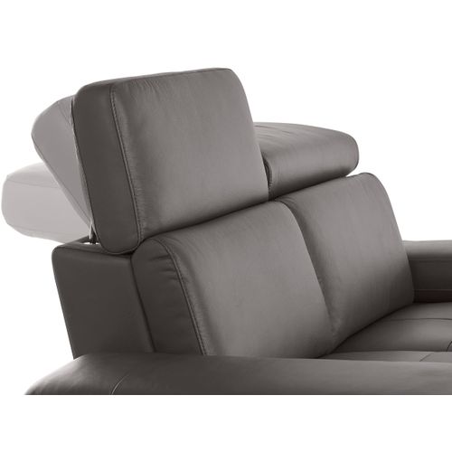 Rayland-chaise Longue Canapé 3 Places Droite Avec Fonction Manuelle En Pu Marron