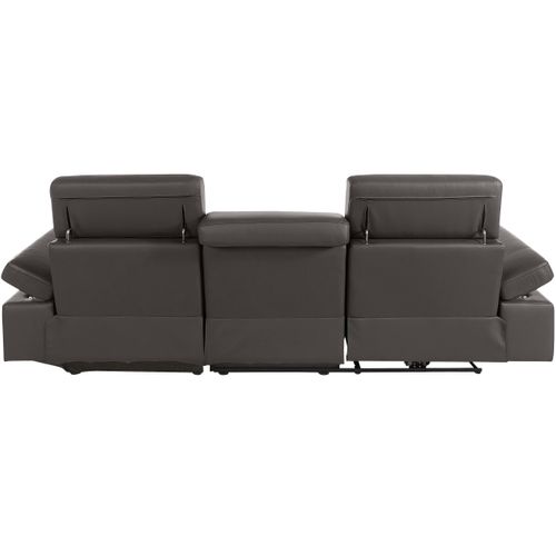 Rayland-chaiselong Canapé 3 Places Droit Manuel En Pu Marron