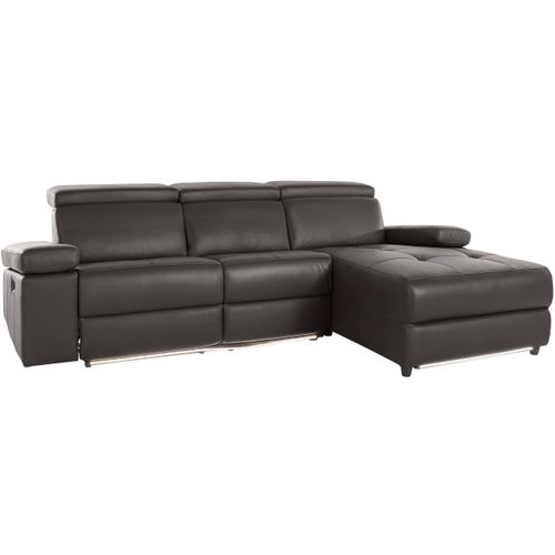 Rayland-chaiselong Canapé 3 Places Droit Manuel En Pu Marron