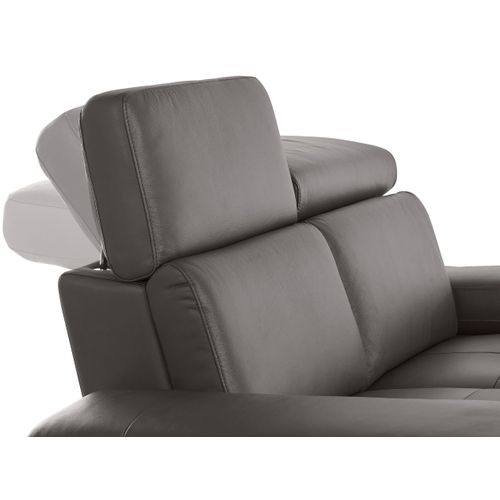 Rayland-chaiselong Canapé 3 Places Droit Manuel En Pu Marron