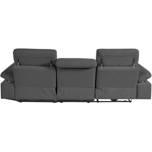 Rayland-chaiselong Canapé 3 Places Droit Manuel En Anthracite Soleil