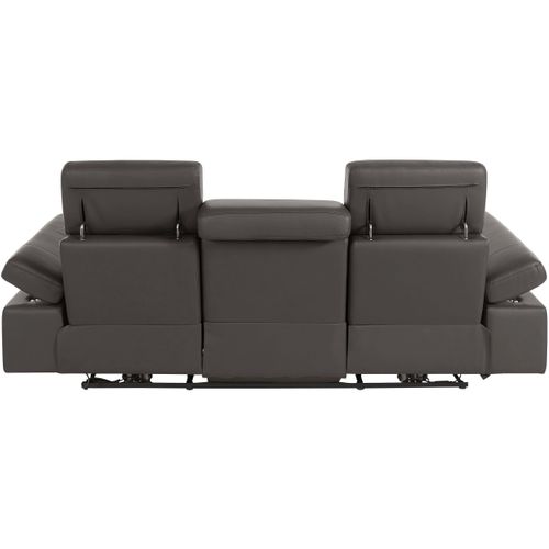 Rayland-canapé 3 Places Avec Fonction Électrique En Pu Marron