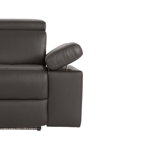 Rayland-canapé 3 Places Avec Fonction Électrique En Pu Marron