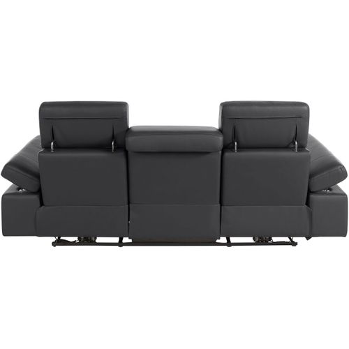 Rayland-canapé 3 Places Électrique En Pu Noir