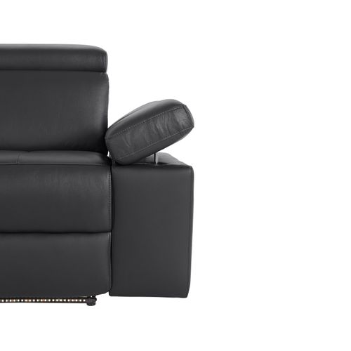 Rayland-canapé 3 Places Électrique En Pu Noir