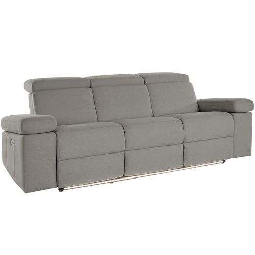 Rayland-canapé 3 Places Électrique Gris Tissu Sunday