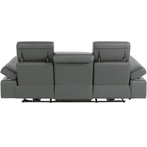 Rayland-canapé 3 Places Manuel Gris Cuir/pu