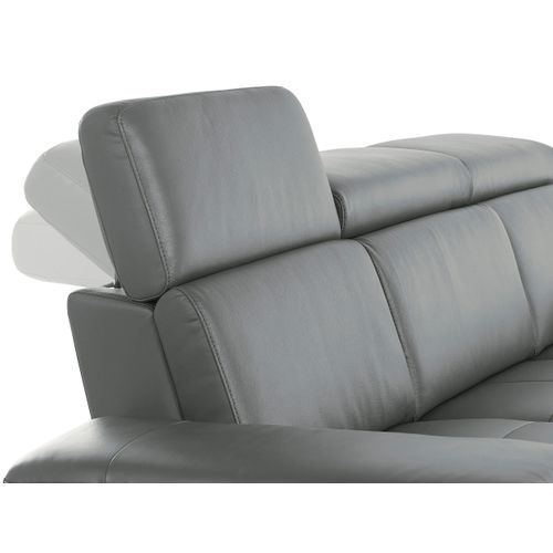 Rayland-canapé 3 Places Manuel Gris Cuir/pu