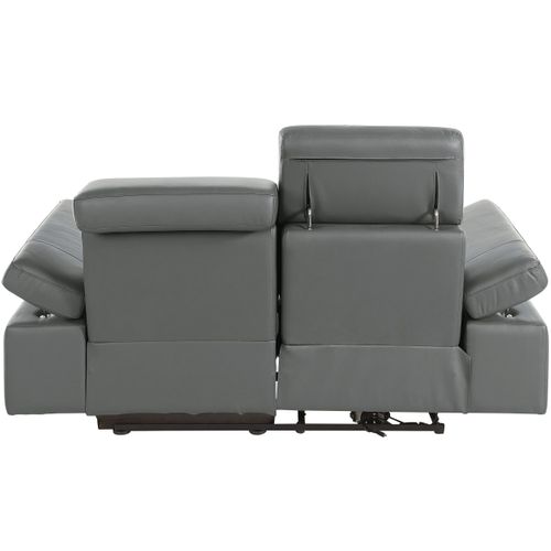Rayland-canapé 2 Places Électrique En Cuir/pu Gris