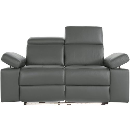 Rayland-canapé 2 Places Électrique En Cuir/pu Gris