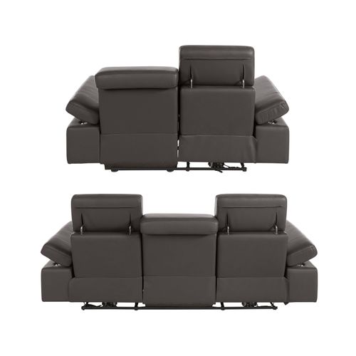 Rayland - Ensemble 2+3 Places Marron Canapé Électrique