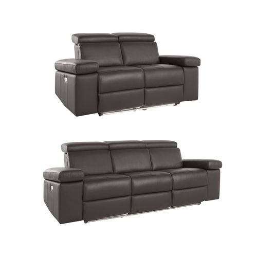 Rayland - Ensemble 2+3 Places Marron Canapé Électrique