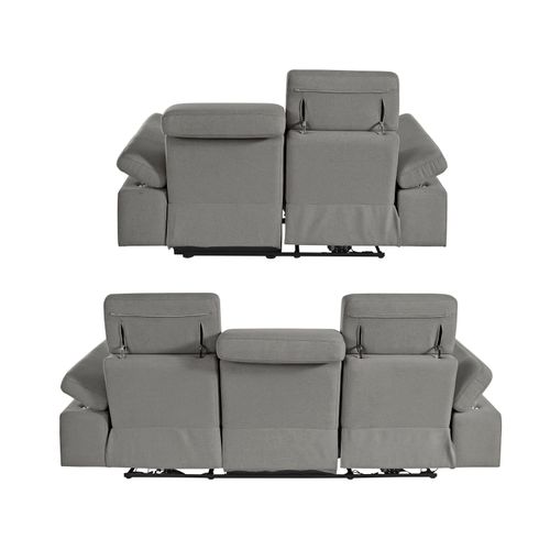 Rayland-set 2+3 Pers Gris Canapé Électrique