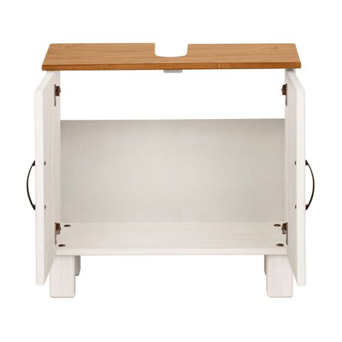 Alby-meuble Sous Lavabo 2 Portes Blanc/miel