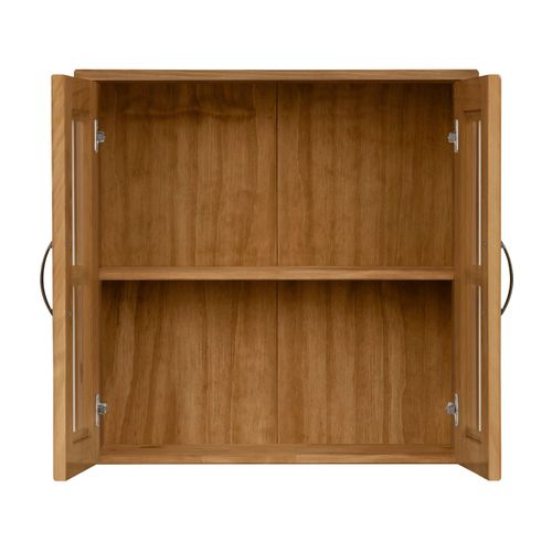 Alby-armoire De Toilette Murale 2 Portes En Bois Naturel