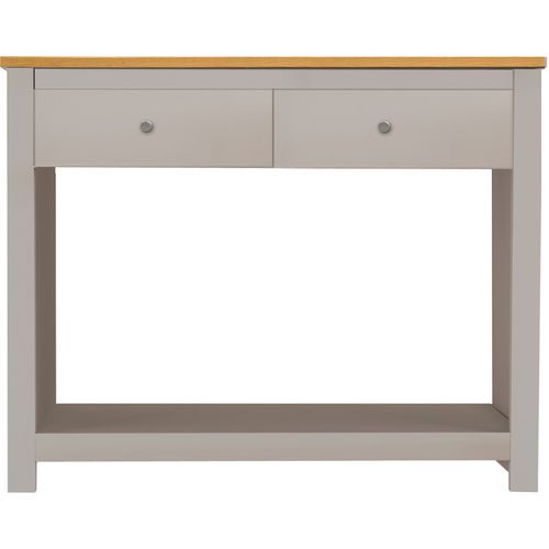 Emerald - Table Console Avec 2 Tiroirs En Effet Chêne Et Crème