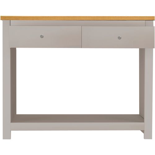 Emerald - Table Console Avec 2 Tiroirs En Effet Chêne Et Crème
