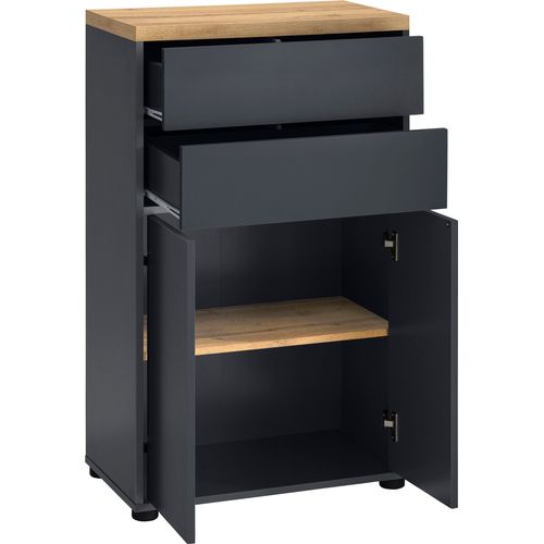 Thessa-armoire Avec 2 Portes Et 2 Tiroirs