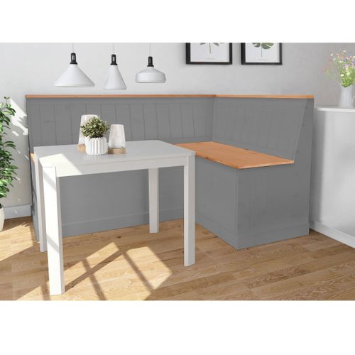 Sara-banc D'angle En Pin Gris