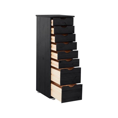 Gava-commode 8 Tiroirs Noir