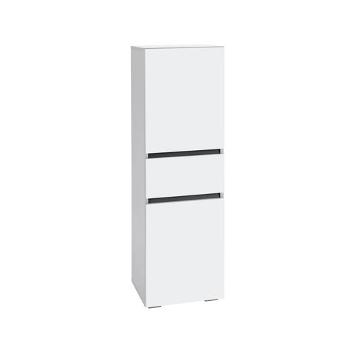 Wisla -colonne Midi Avec 2 Portes Et 1 Tiroir En Blanc