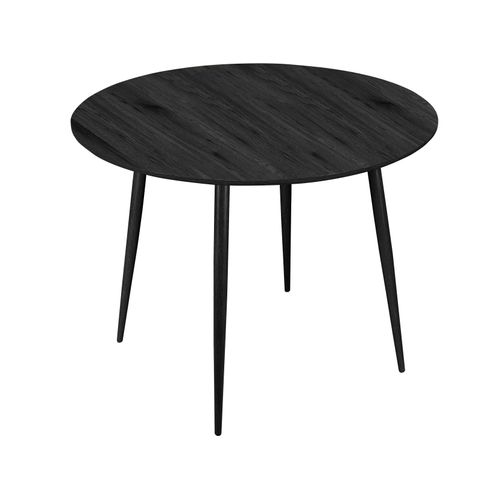 Monza-set De Table Ronde 100 Cm Et 4 Chaises En Vert / Noir