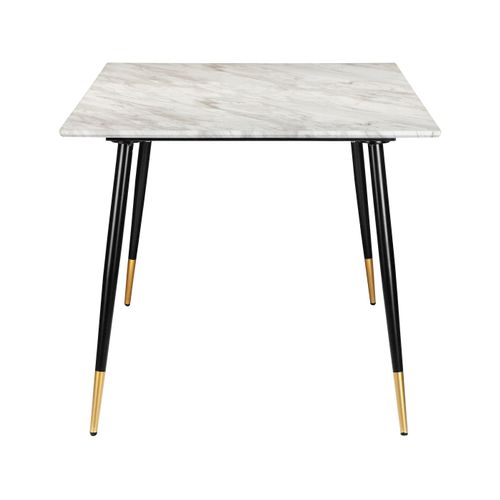Monza-ensemble Table à Manger 160 Cm Et 4 Chaises En Vert / Noir / Marbel / Doré