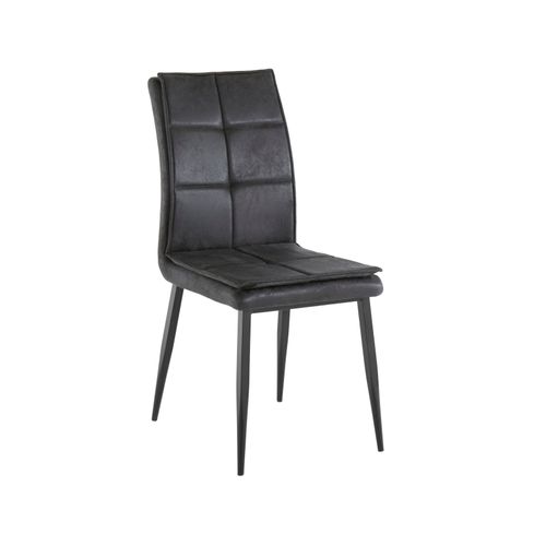 Dino-ensemble Table à Manger 140 Cm Et 4 Chaises Aspect Chêne Anthracite