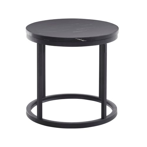 Greco-table Basse En Mdf Noir Marbre