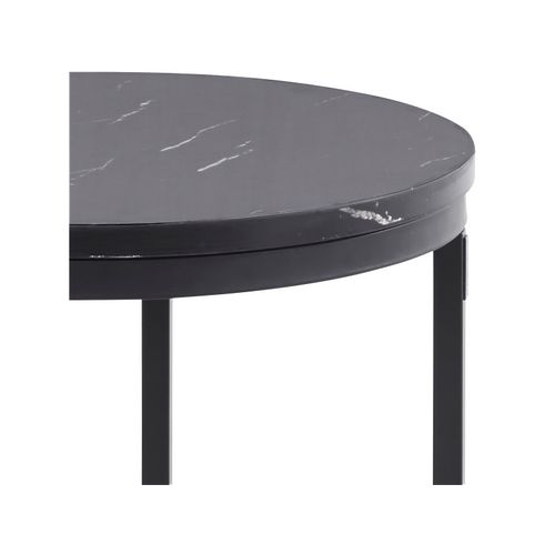 Greco-table Basse En Mdf Noir Marbre
